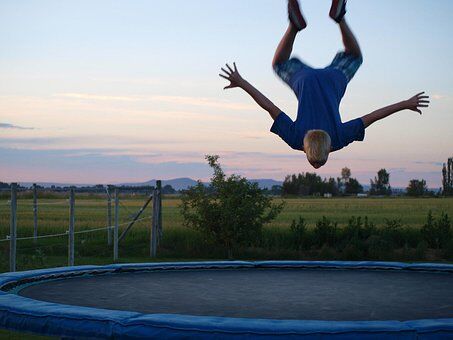 Trampoline, Trick, Jumping, Boy Flipping
